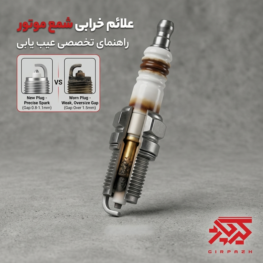 علائم خرابی شمع خودرو: راهنمای کامل تشخیص، علت و زمان تعویض