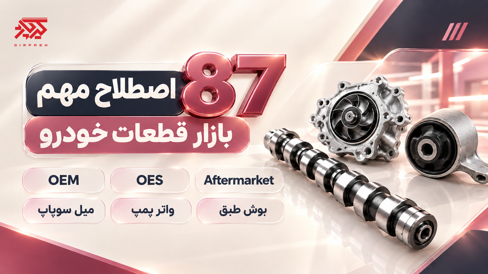 87 اصطلاح مهم بازار قطعات خودرو