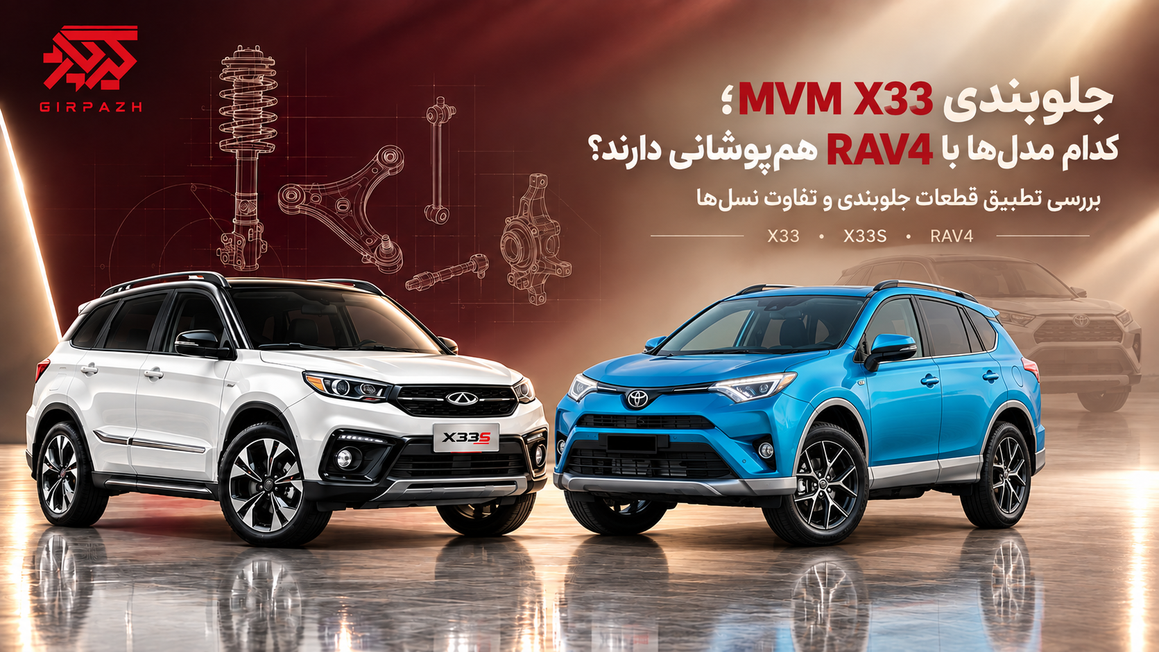  جلوبندی MVM X33؛ کدام مدل‌ها با راوفور هم‌پوشانی دارند؟
