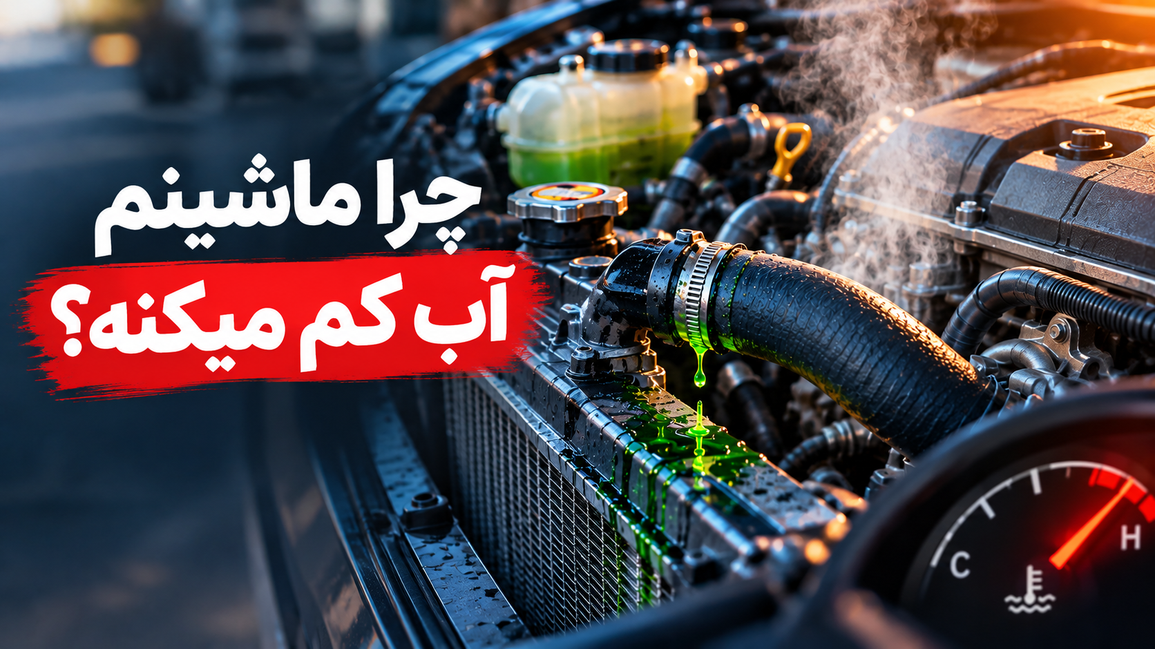 چرا ماشین آب کم میکند؟ ۶ دلیل اصلی، راه تشخیص و رفع آنها